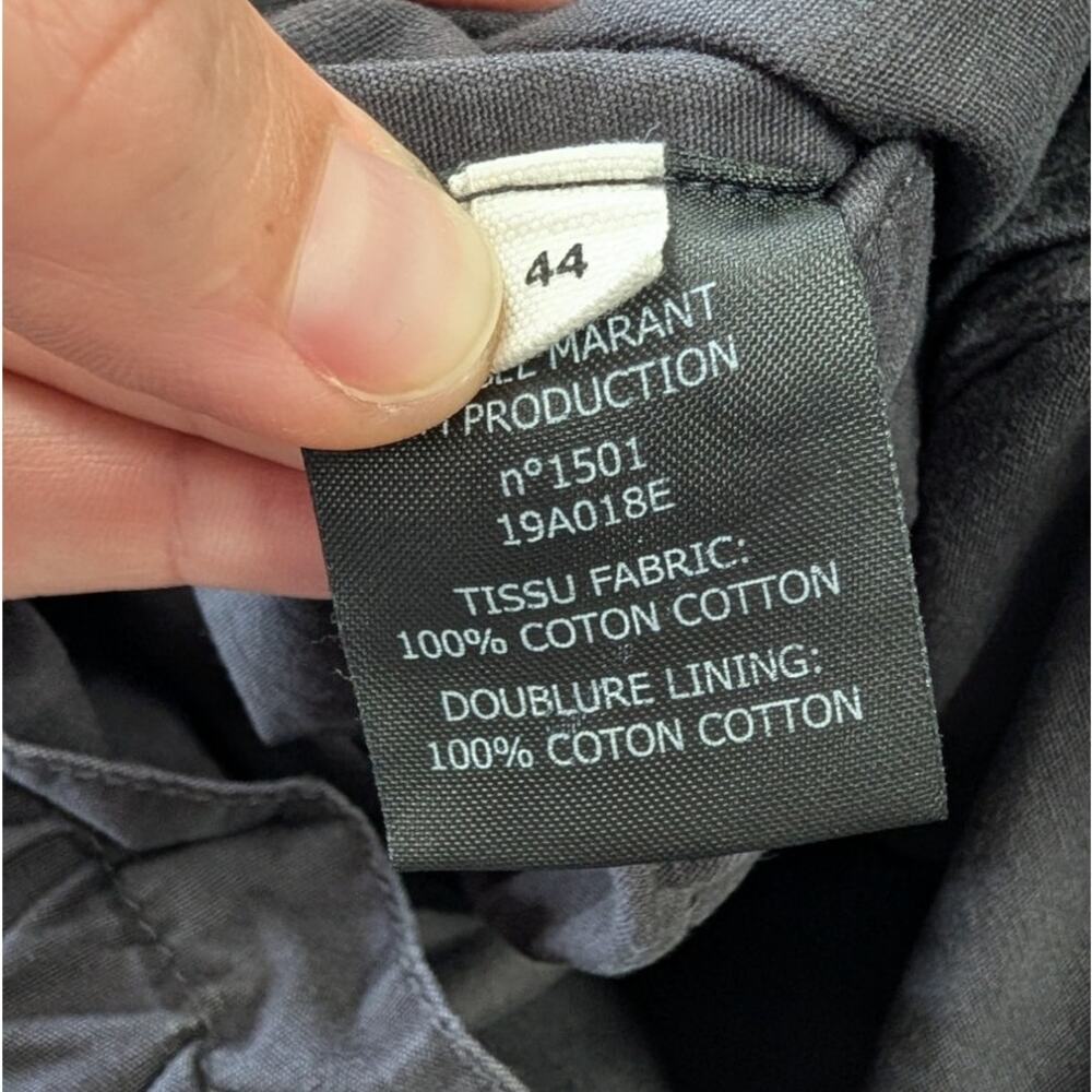 Isabel Marant Etoile Lecia Pants Womens 44/US12 Faded Black Tapered Ankle - Picture 7 of 11
